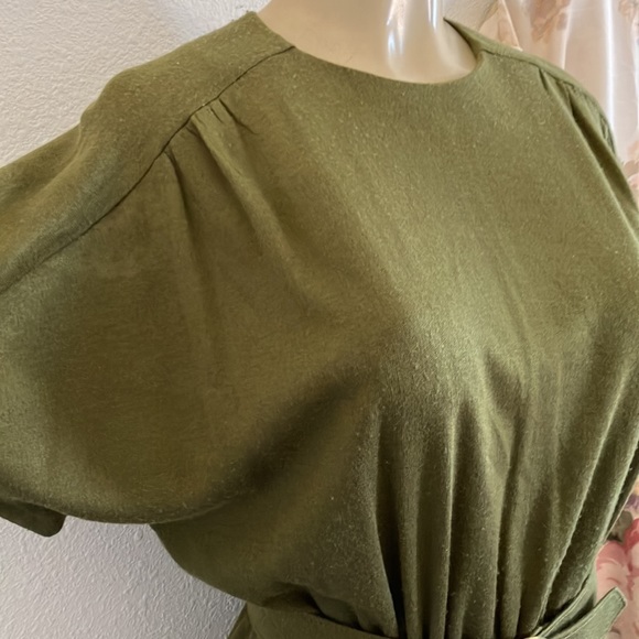 Vintage Dress Olive Green - Picture 12 of 14
